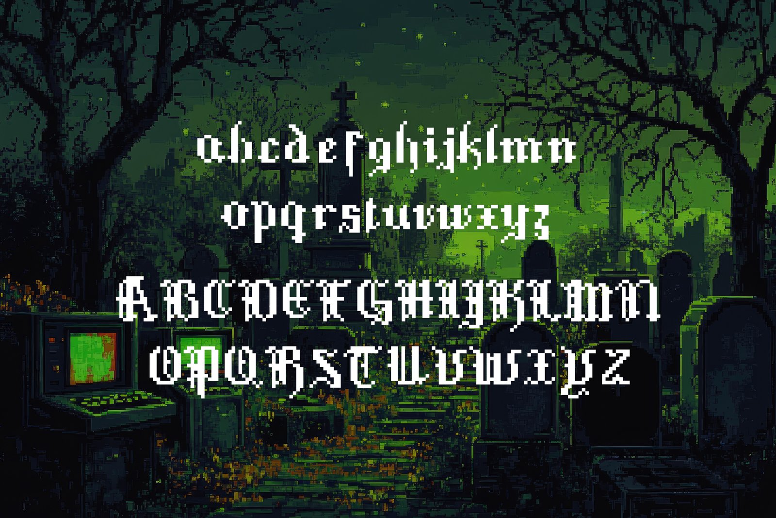Gothic Byte - Blackletter 8Bit Typeface