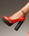 Platform Heels on Woman's Legs Mockup