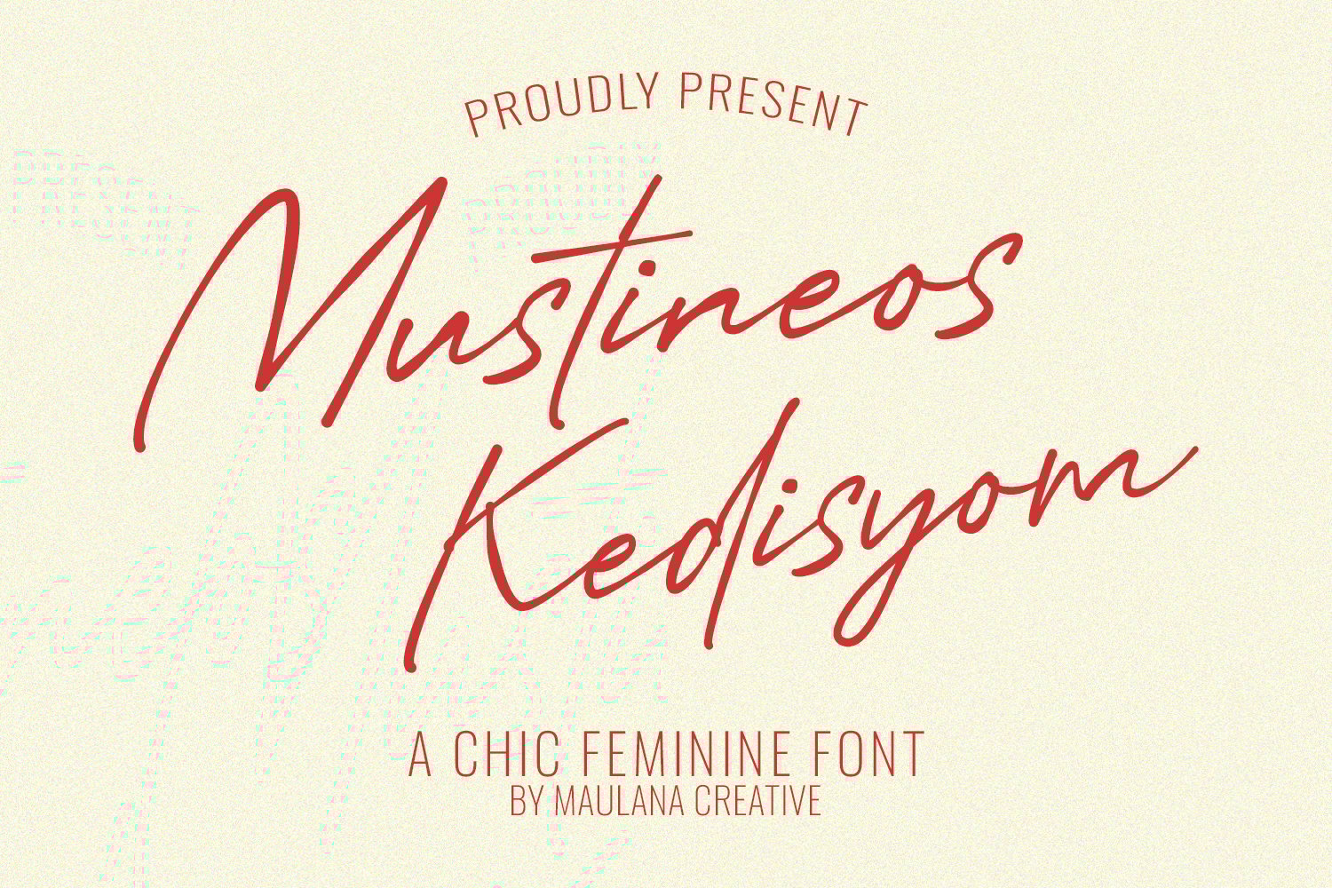 Mustineos Kedisyom Chic Feminine Script Font