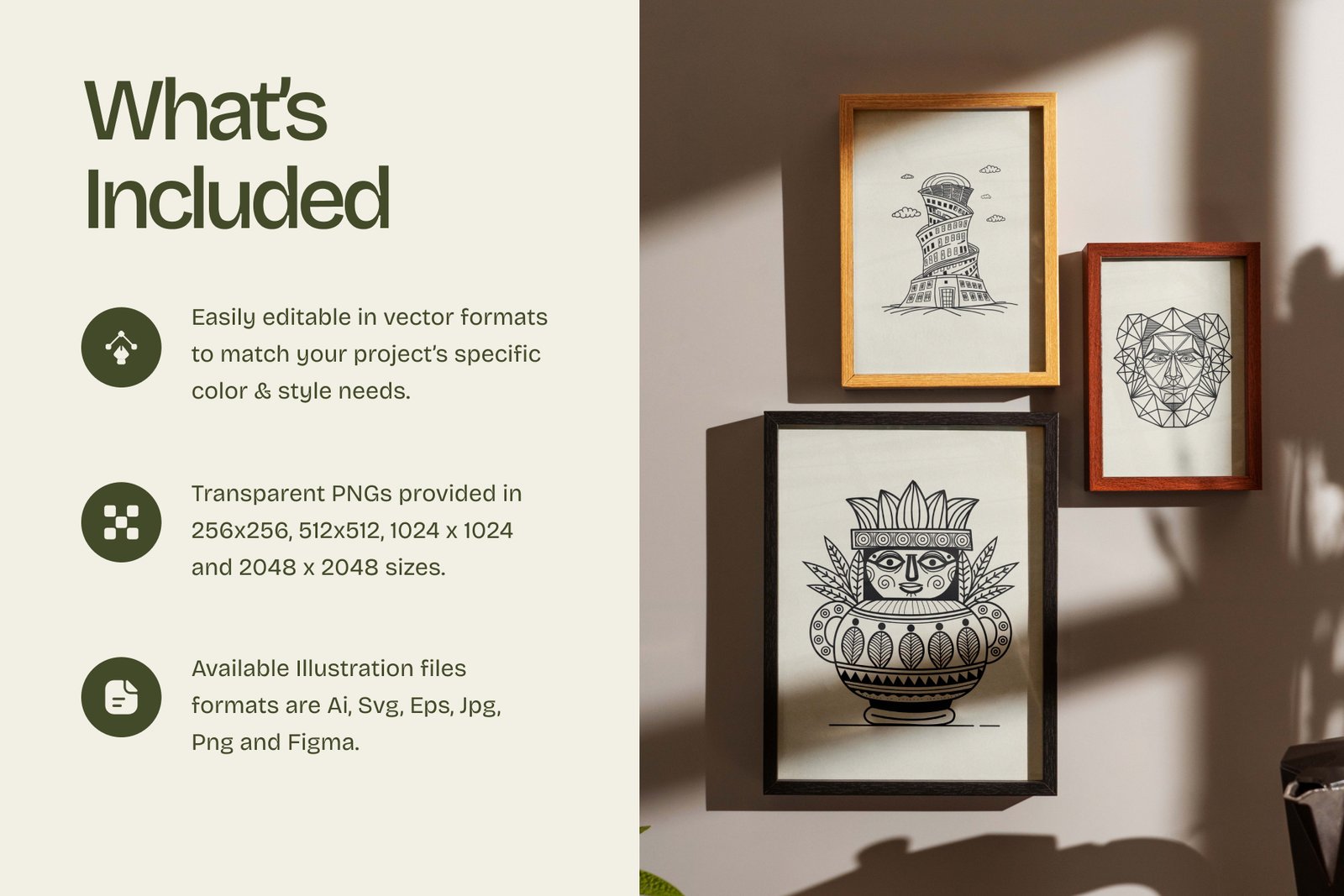 Vintage Hotel Illustration Set