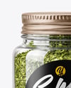 Plastic Jar with Parsley Flakes Mockup
