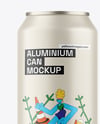 440ml Matte Aluminium Drink Can Mockup