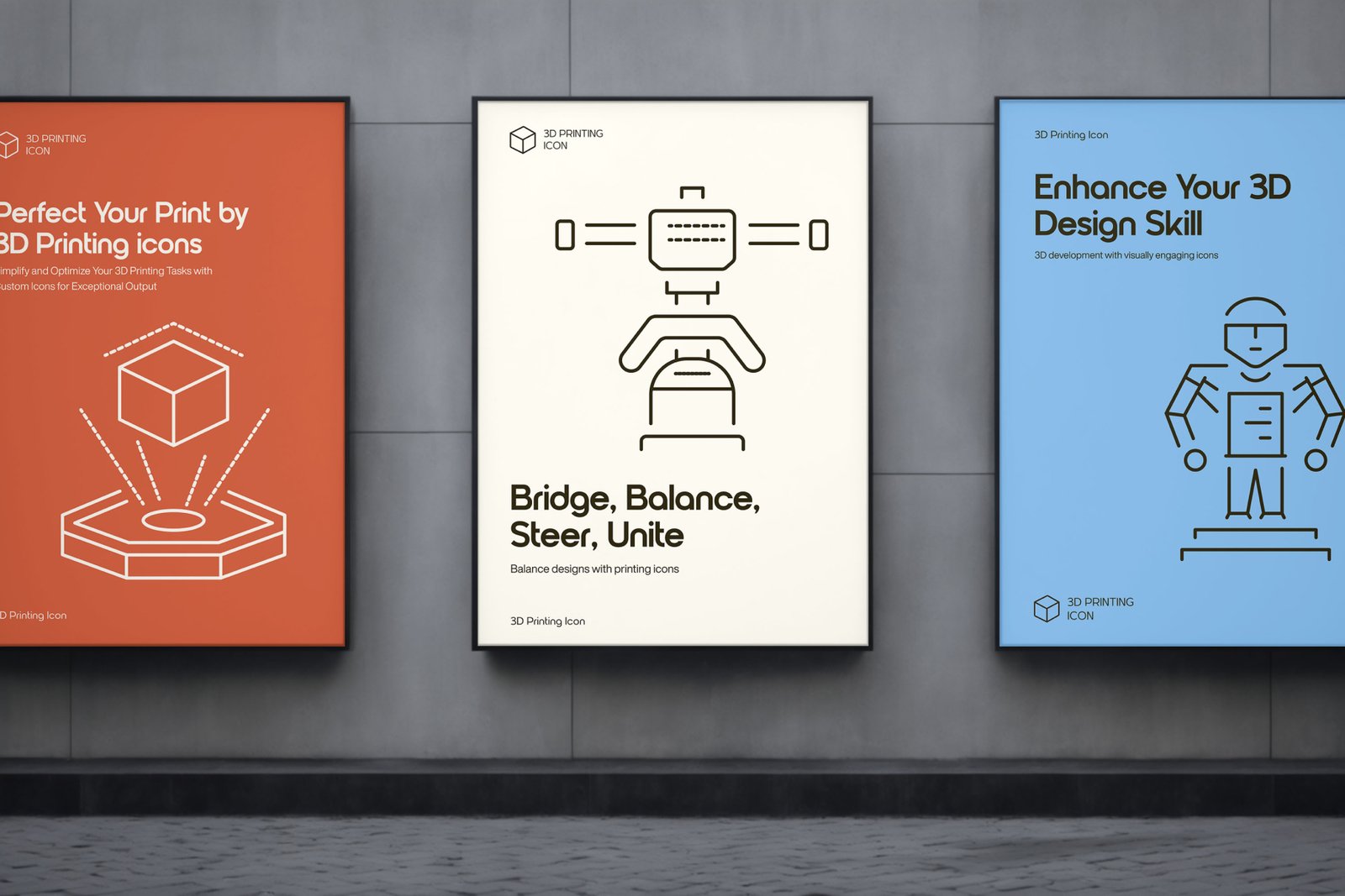 3D Printing Icon Set