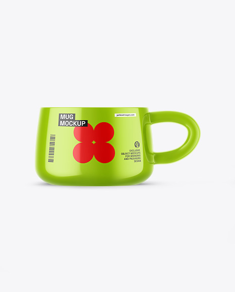 Glossy Mug Mockup - Metal can mockup