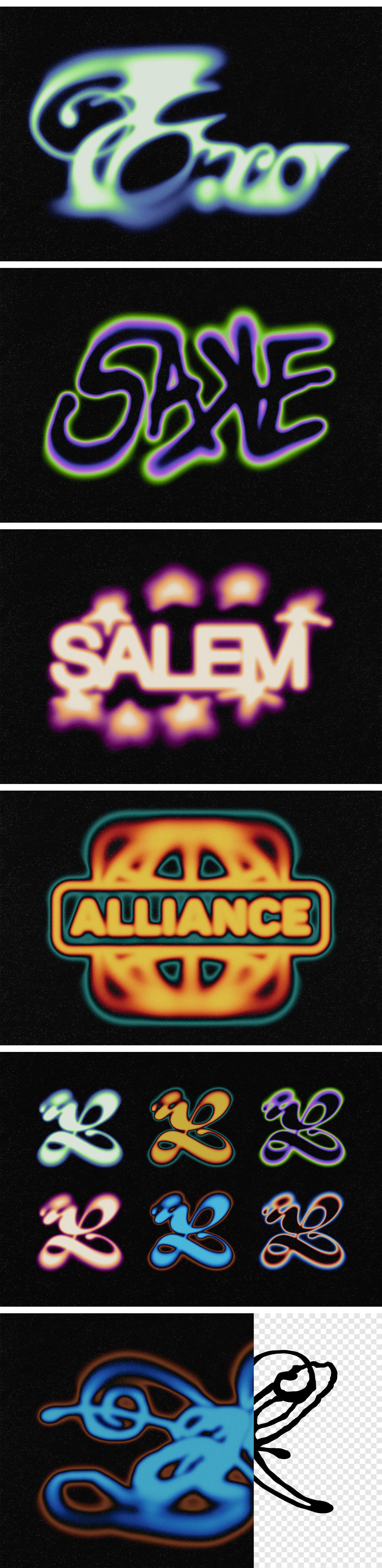 Acid Glow Text &amp; Logo Effect