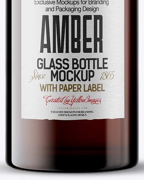 Amber Bottle Mockup