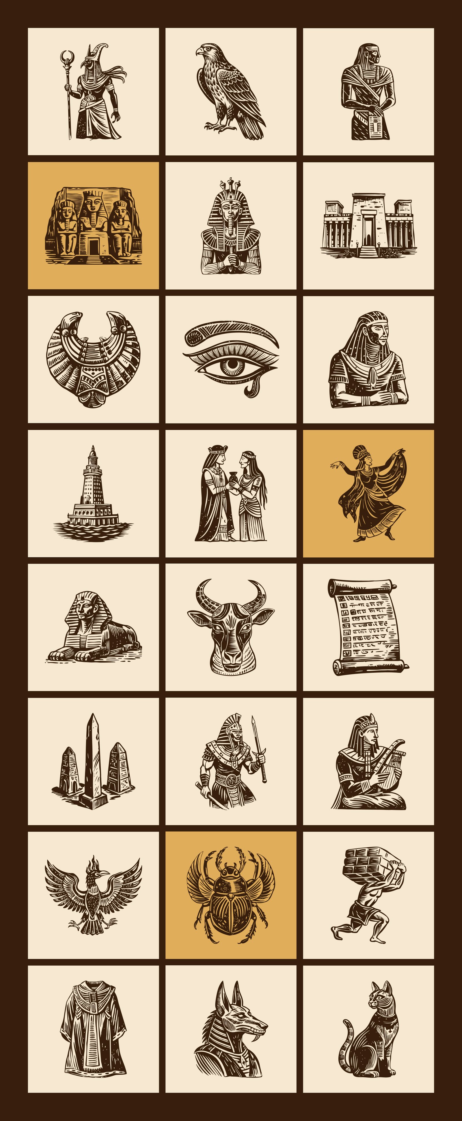 Vintage Egypt Art Set