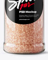 Plastic Jar with Pink Himalayan Salt Mockup