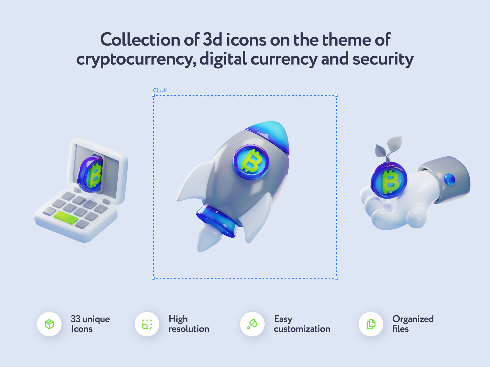 Cripsy Cryptocurrency 3D Icons