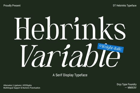 DT Hebrinks Typeface - Fonts