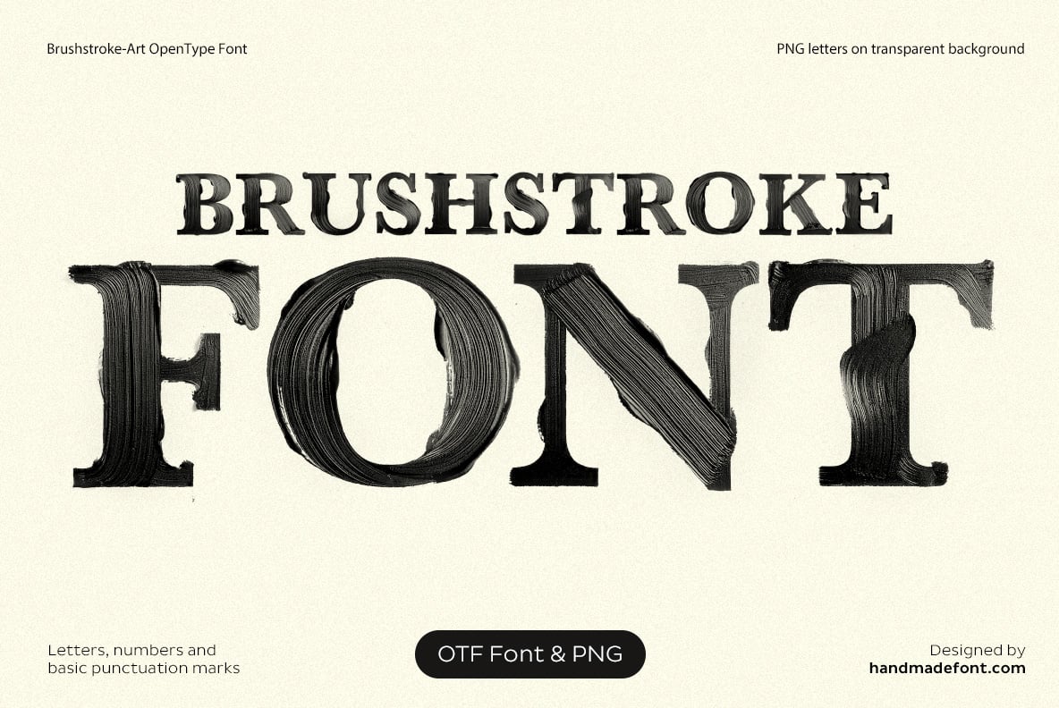 Brushstroke Art Font