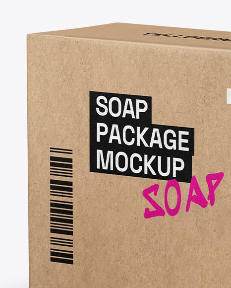 Kraft Paper Soap Bar Mockup – Half Side View
