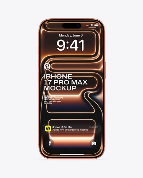 iPhone 17 Pro Max Cosmic Orange Mockup - Iphone x mockup