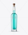 Tall Clear Glass Liquor Bottle Mockup