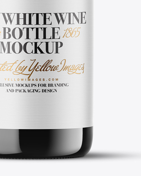 Dark Glass Wine Bottle Mockup
