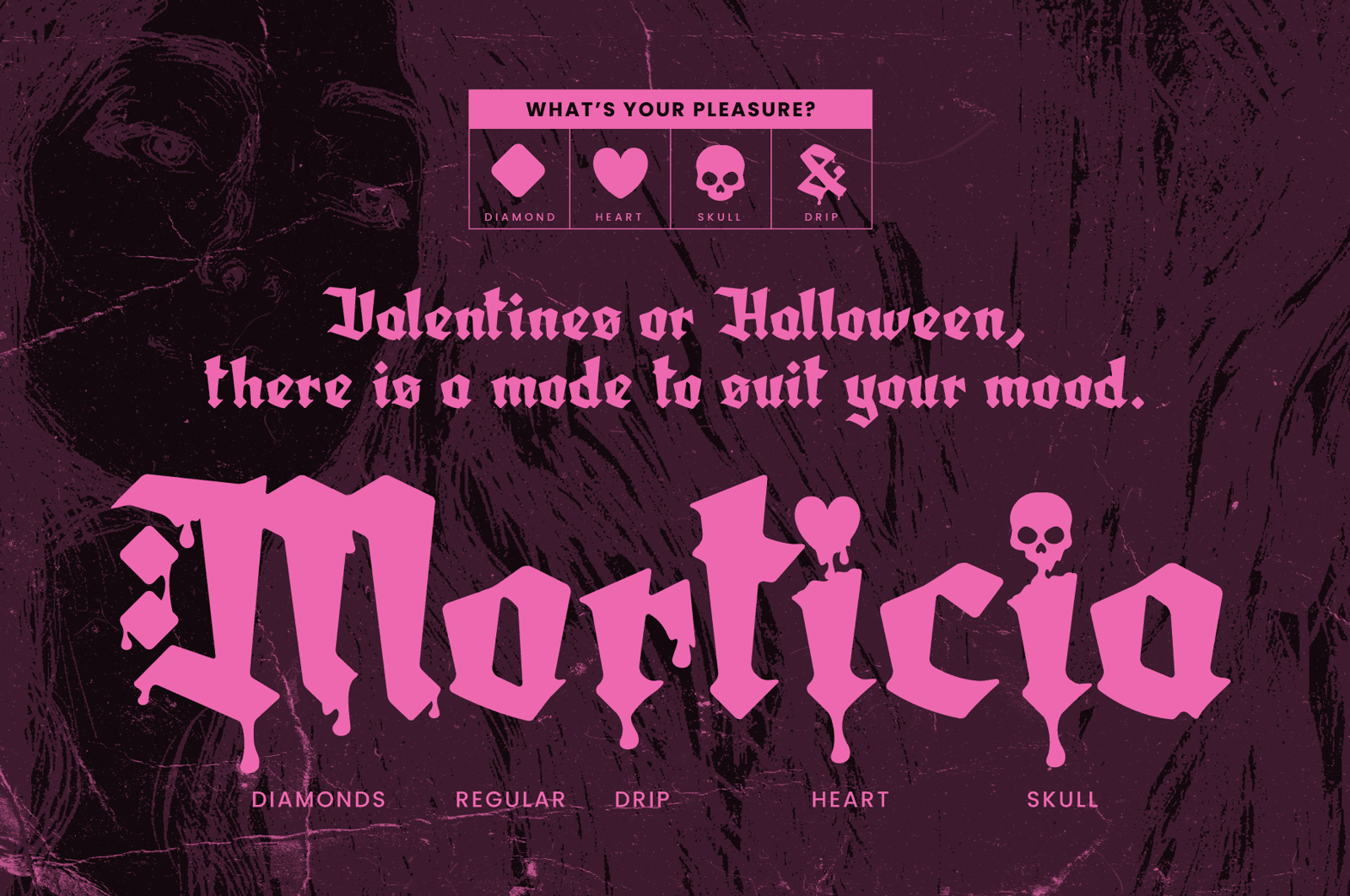 Amortem - A Lovesick Gothic Blackletter from Valentines till Halloween.