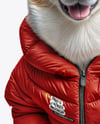 Corgi Wearing a Puffer Jacket Mockup