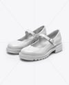 Pair of Patent Leather Mary Janes Mockup