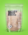 Frosted Stand-Up Pouch w/ Granola Mockup