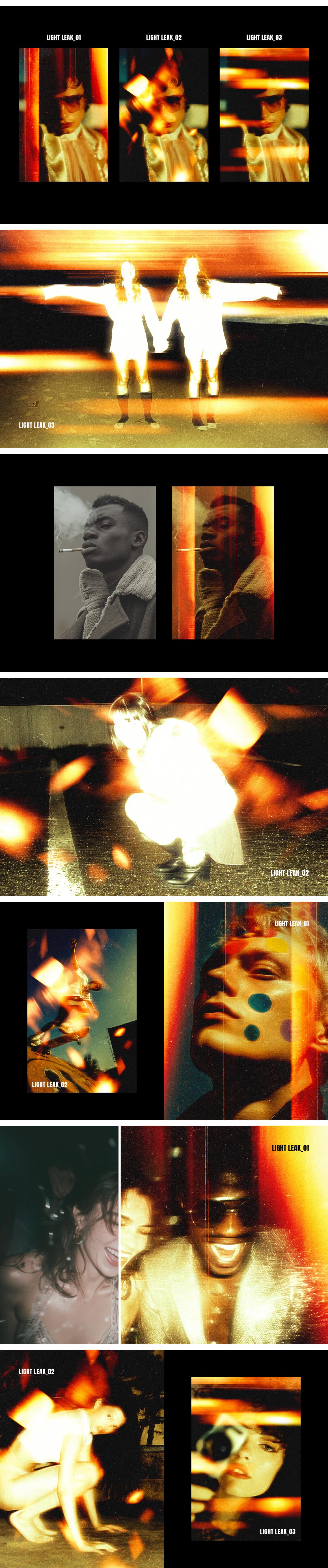 Analogue Light Leak Photo Effect