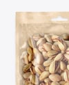 Kraft Package with Pistachios Mockup