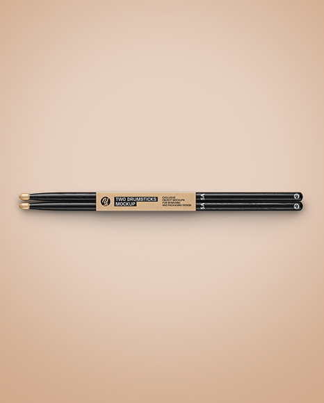 Glossy Wooden Drumsticks Mockup