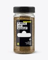 Clear Plastic Jar with Za'atar Spice Mockup