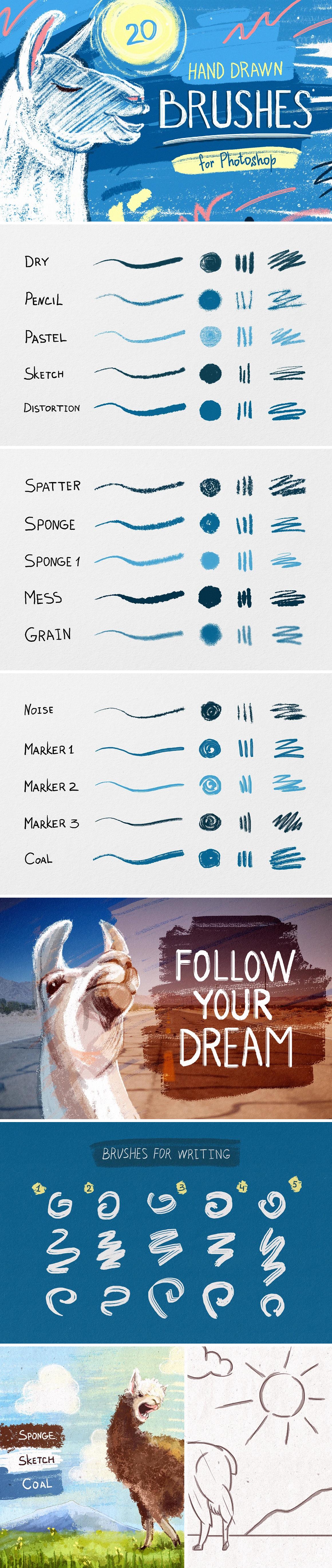 12-in-1 Photoshop Brushes Bundle