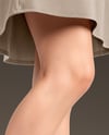 Woman Wearing Skirt and Wedge Heels Mockup