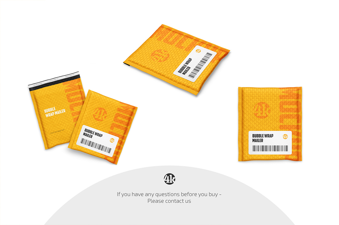 Bubble Wrap Mailer Mockup Set