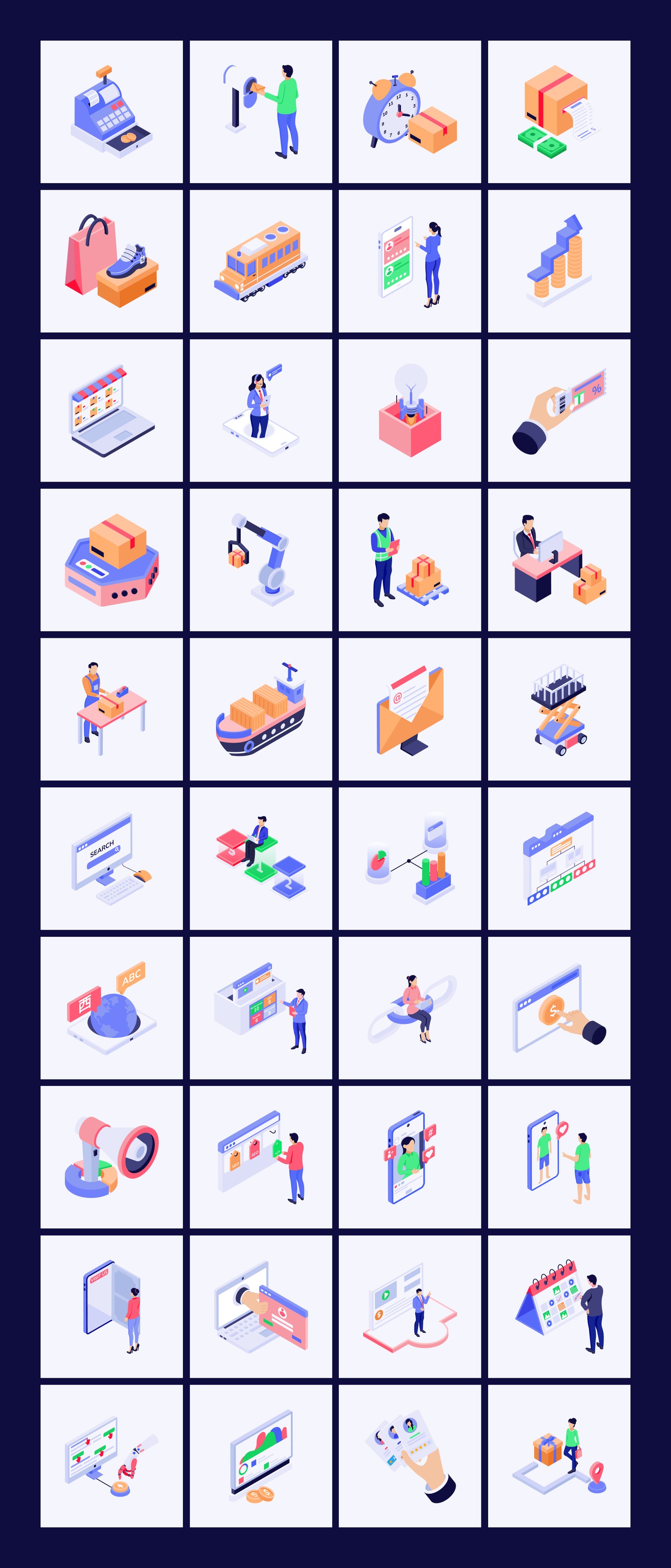 Everyday Isometric Icons Bundle