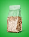 Transparent Package with Buckwheat Mockup