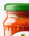 Clear Glass Jar with Marinara Sauce Mockup