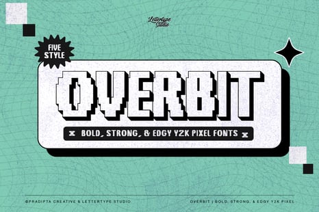 Overbit Bold & Strong Edgy Y2K Pixel Font - Edgy font