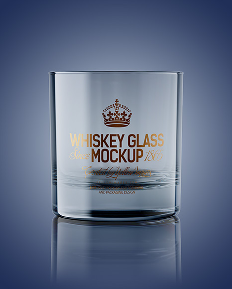 Clear Whisky Tumbler Glass Mockup