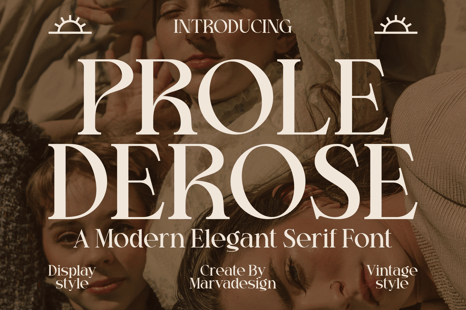 Prole Derose Font - Display product