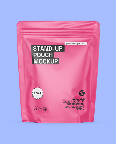 Matte Stand-up Pouch Mockup