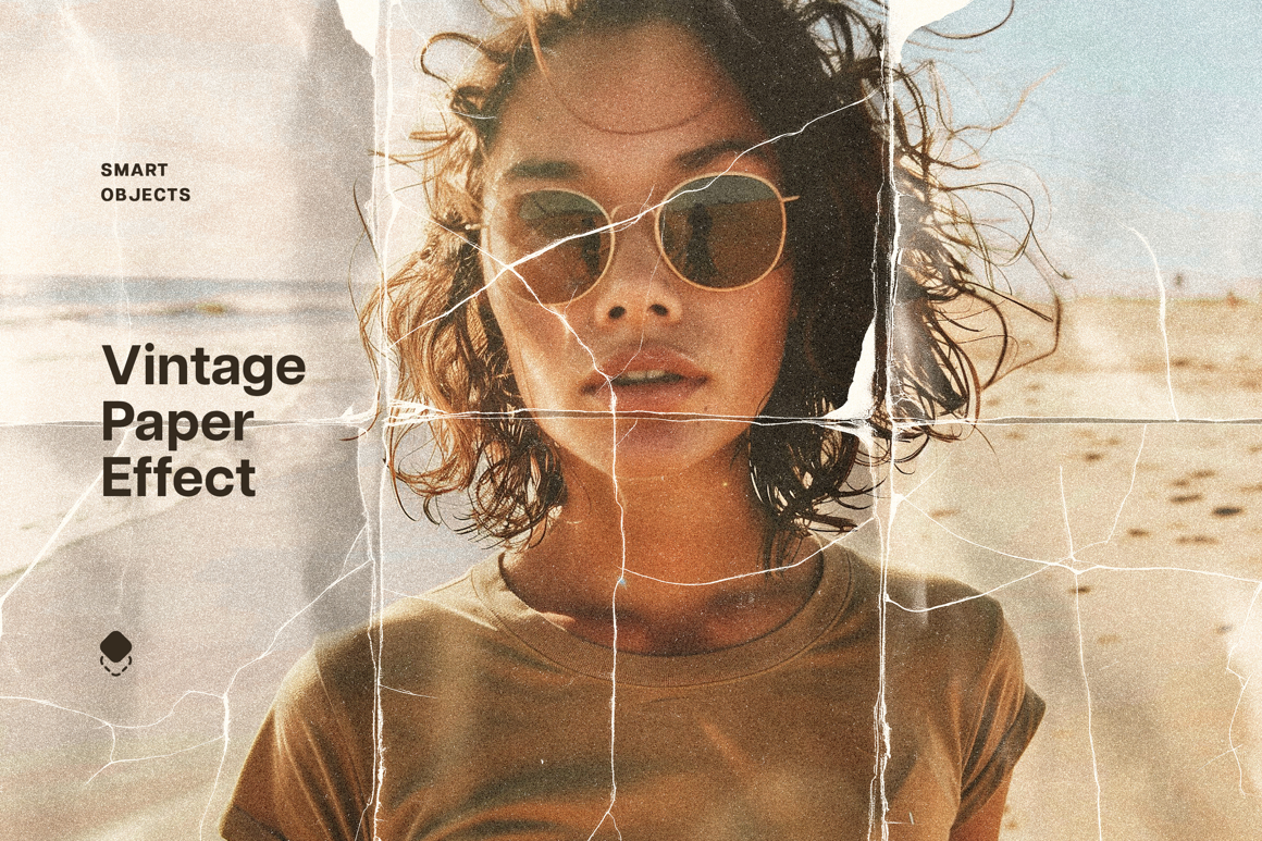 Vintage Folded Photo Effect
