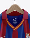 Soccer Polo Jersey on a Wooden Hanger Mockup