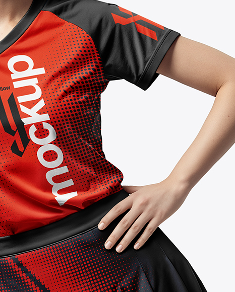Woman Wearing Table Tennis Uniform Mockup