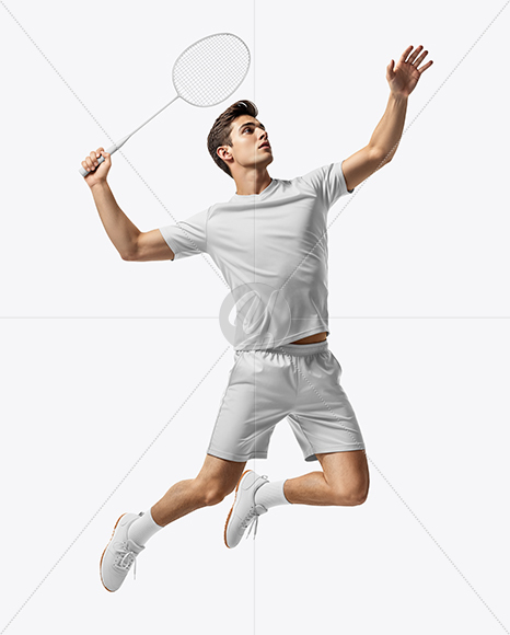 Man Wearing Badminton Uniform Mockup