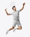 Man Wearing Badminton Uniform Mockup