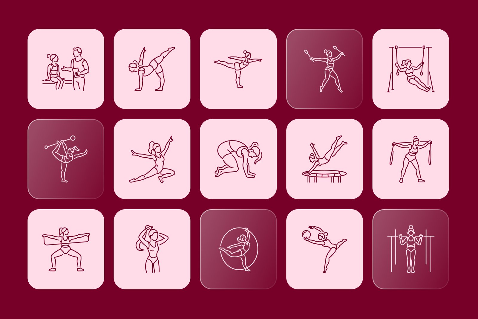 Women&#039;s Gymnastics Icons