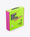 Paper Box with Plastic Handle Mockup
