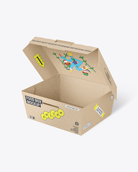 Opened Kraft Food Box Mockup - Six+Cupcake+Box+Mockup+05+(With+images)+|+Cupcake+boxes+...