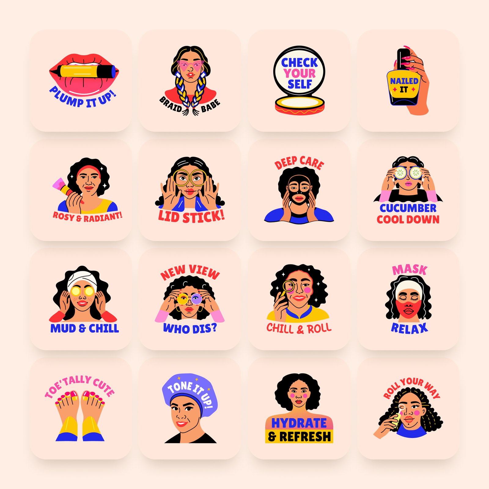 Beauty Stickers Art Set