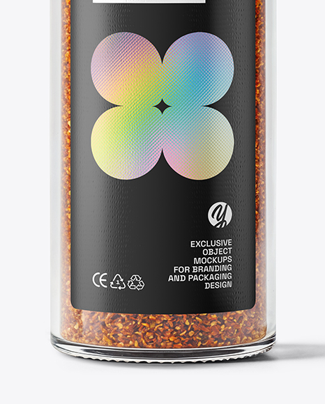 Glass Jar with Steak Seasoning Mockup