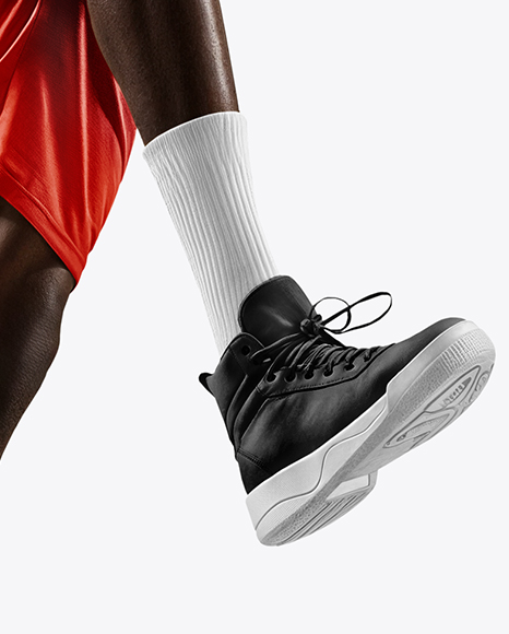 Basketball Player Wearing Jersey and Shorts Holding a Basketball Mockup