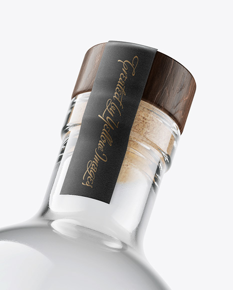 Glass Dry Gin Bottle Mockup