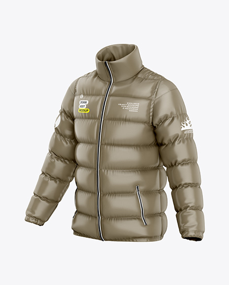 Glossy Down Jacket Mockup